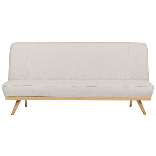 Beliani Sofa Bed 2 Seater KALFAFEL Fabric Beige