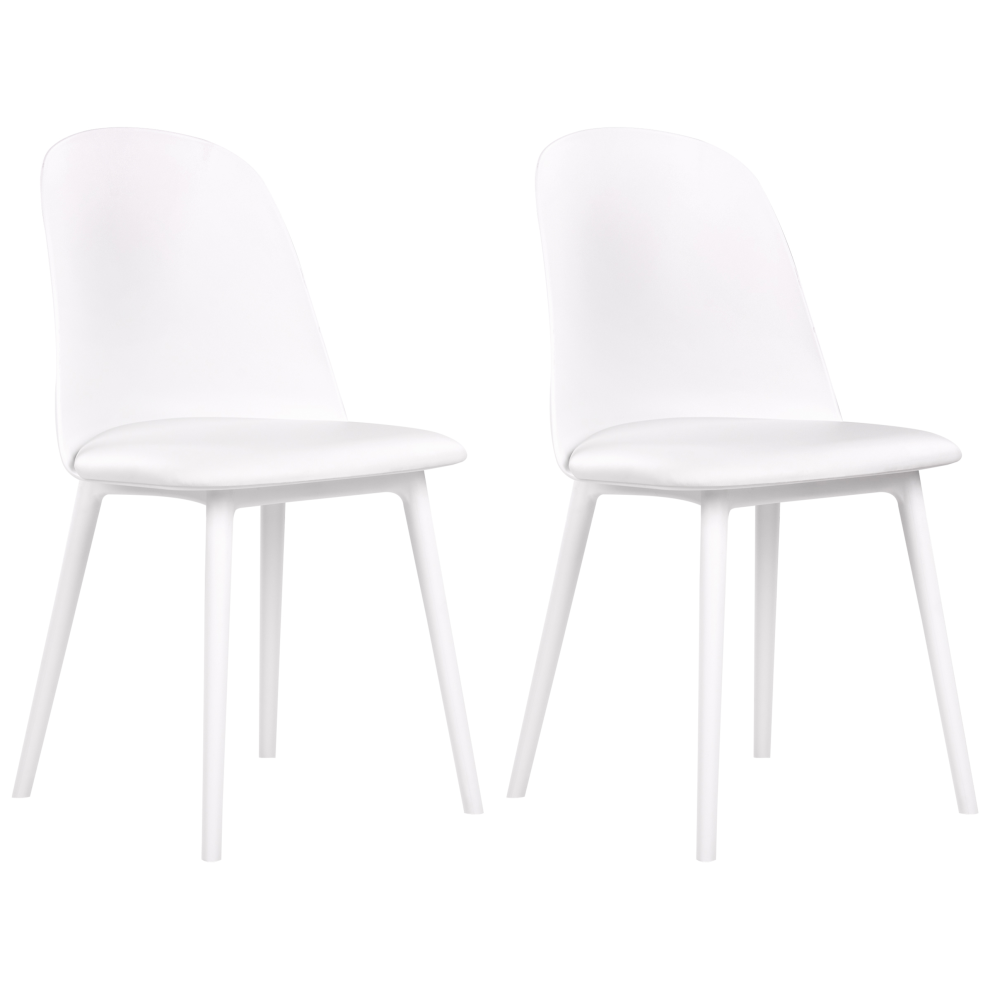 Photos - Chair Beliani Set of 2 Dining  FOMBY White 