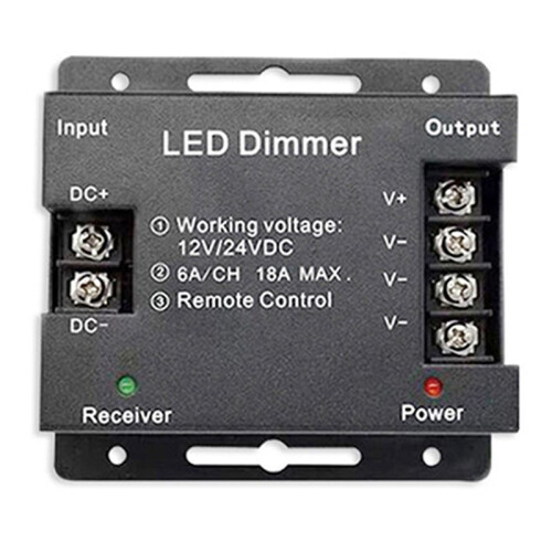3X 18A LED Monochrome Controller Dimmer 12V 24V with RF Wireless Touch Remote Control for Single Color Light Bar 2
