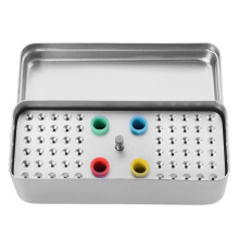 Autoclave Disinfection Burs Holder Station, 60 Holes, Aluminium Endo Box, Easy to Clean