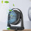 Desktop USB Kleine Ventilator, Kantoorventilator,  Draagbare Oplaadbare Digitale Displayventilator, Zwart 3