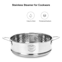 3pièces 16Cm Épaississement de la Vapeur Alimentaire Support Vapeur en Acier Inoxydable avec Double Oreille pour Pot de Soupe Pot de Lait Outils de