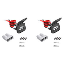 2X voor Anderson-Connector, 8AWG 50AMP-Accu-Snelkoppeling/-Ontkoppelingsconnector, 1,64 Ft Accukabelconnector, Lierbedrading