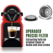 2X Capsule de Café, Capsules Rechargeables Capsule Réutilisable Capsule de Café Expresso Compatible Acier Inoxydable