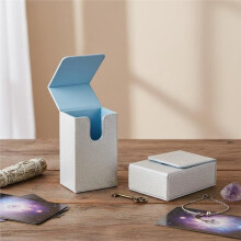 PU Leren Parels Tarot Kaartdoos, Sprankelende Glanzende Opbergdoos, Geschikt voor Standaard Tarot Kaart Deck voor de Meeste Decks Wit