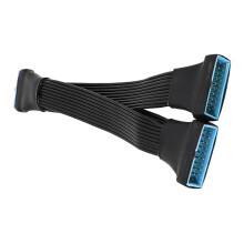 2X USB 3.0 Vrouwelijk Naar Mannelijk 19/20 Pins 2-Poorts Splitterkabel voor Moederbordaccessoires Interne Verlengadapterkabel