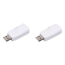 2X Adaptador USB A Ethernet LAN RJ45, Tarjeta de Red USB 2.0 de 100 Mbps para PC, Portátil, Decodificador DVB, Sin Unidad, Color