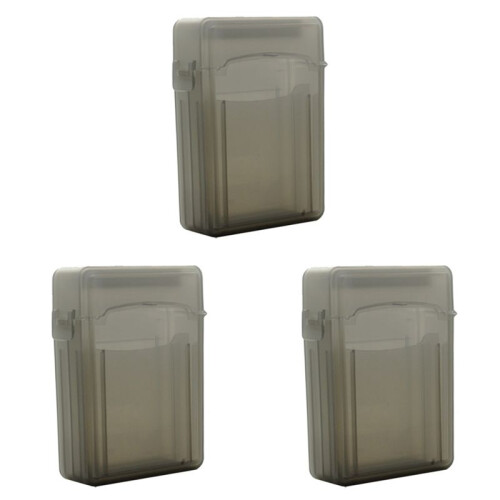 3pcs 2.5 Inch SSD HDD Enclosure Case Hard Drive Disk Protective Case Enclosure Box for Solid State Drive Case(Black)