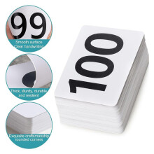 200Pcs Table Numbers 1-100,Plastic Table Numbers, Double Sided Table Number Cards for Wedding Reception Restaurant Table