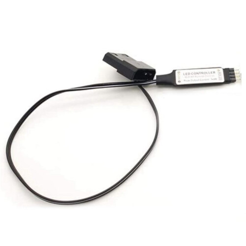 5X Computer Fan Lighting Effect Controller,5V 3-Pin/12V 4-Pin RGB Fan Equipment Wire Control/Remote with /Off