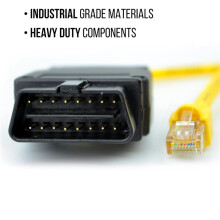 ENET Cable for F-Serie Refresh Ethernet ENET Hidden Data OBD2 Scanner Diagnostic Coding Tool with CD