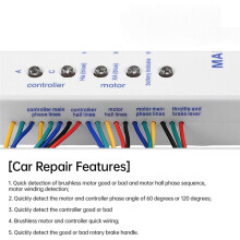 E‑Bike Brushless Motor Tester Electro Car EBike Scooter Detector Motor Controller Repair Device 24V/36V/48V/60V/72V