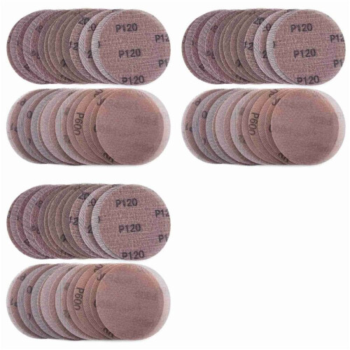 90 Pcs Mesh Sanding Discs 125mm 80-600 Grit Hook and Loop Sanding Paper Dry Abrasive Discs for Sander Replacement Pads