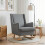 VidaXL vidaXL Schaukelstuhl Hellgrau 62 x 80 x 85 cm Stoff 1