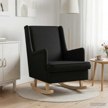 vidaXL Schaukelstuhl Schwarz 62 x 80 x 85 cm Stoff