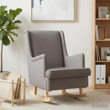 vidaXL Schaukelstuhl Taupe 62 x 80 x 85 cm Stoff