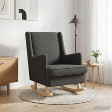 vidaXL Schaukelstuhl Dunkelgrau 62 x 80 x 85 cm Bouclé