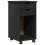 VidaXL vidaXL Rolling Cabinet Black 34 x 39 x 65.5 cm Solid Pine Wood 2