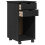 VidaXL vidaXL Rolling Cabinet Black 34 x 39 x 65.5 cm Solid Pine Wood 4