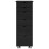 VidaXL vidaXL Rolling Cabinet Black 34 x 39 x 93.5 cm Solid Pine Wood 5