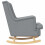 VidaXL vidaXL Schaukelstuhl Hellgrau 62 x 80 x 85 cm Stoff 5