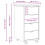 VidaXL vidaXL Rolling Cabinet Black 34 x 39 x 65.5 cm Solid Pine Wood 10