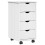 VidaXL vidaXL Rolling Cabinet White 34 x 39 x 65.5 cm Solid Pine Wood 2