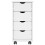 VidaXL vidaXL Rolling Cabinet White 34 x 39 x 65.5 cm Solid Pine Wood 5