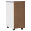 VidaXL vidaXL Rolling Cabinet White 34 x 39 x 65.5 cm Solid Pine Wood 7