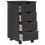 VidaXL vidaXL Rolling Cabinet Grey 34 x 39 x 65.5 cm Solid Pine Wood 4