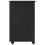 VidaXL vidaXL Rolling Cabinet Black 34 x 39 x 65.5 cm Solid Pine Wood 6