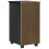VidaXL vidaXL Rolling Cabinet Black 34 x 39 x 65.5 cm Solid Pine Wood 7
