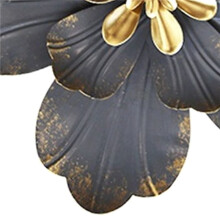 2X Metall Flower Wall Art Dekor, Rustik Modern Blomskulptur, 3D Wall Art Väggdekoration för Inomhusvardagsrum