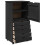 VidaXL vidaXL Rolling Cabinet Black 53 x 39 x 103 cm Solid Pine Wood 4