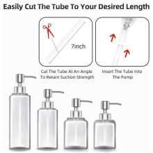 24Pcs Soap Dispenser Pump Replacement Stainless Steel Lotion Dispenser Pump for Regular 28/400 Neck Bottles for Bathroom