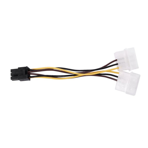 20X A Dualer 4-Pin  IDE auf 6-Pin PCI-E Grafikkarten-Stromanschlusskabeladapter 1