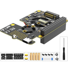 Voor Raspberry Pi 5 PCIe Naar M.2 NVMe SSD HAT 3in1 met Dubbele Ventilator Gen2 Gen3 voor 2230 2242 2260 2280 M.2 M-Key NVMe SSD
