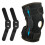 Hinged Knee Support Brace Adjustable Open Patella with Parallel Straps & Dual Side Stabilizers for Joint Pain Relief M 2