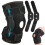 Hinged Knee Support Brace Adjustable Open Patella with Parallel Straps & Dual Side Stabilizers for Joint Pain Relief M 3