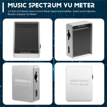 Amplificador de Espectro Musical con Control de Voz Estéreo LCD de 1,3 Pulgadas, Indicador de Nivel de Audio, Analizador de Ritmo, Medidor VU