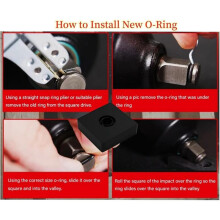 (6+6Sets) 1/2In and 3/8In Impact Retaining Ring Clip Friction Ring with O-Ring for Electric/Pneumatic Type Impact Wrench