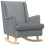 VidaXL vidaXL Schaukelstuhl Hellgrau 62 x 80 x 85 cm Stoff 2