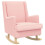 VidaXL vidaXL Schaukelstuhl Rosa 62 x 80 x 85 cm Bouclé 2