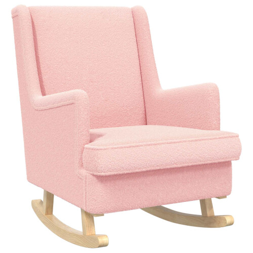 VidaXL vidaXL Schaukelstuhl Rosa 62 x 80 x 85 cm Bouclé 1