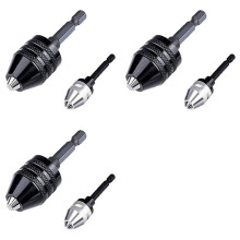 Borrchuckadapter-6 St Borrchuck för Slagskruvdragare,Borradapter Nyckellös Chuck 1/4 Sexkantskaft (0,6-8 mm, 0,3-3,6 mm)