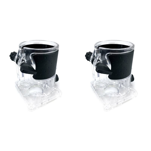 2X Woodworking Router Trimming Machine Bases Transparent Cover Adjustable Engraving Machine Protective Shell Used
