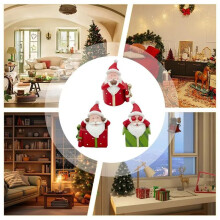 Resin Santa Claus Decorations Christmas Statues Resin MiniaturDesktop Ornaments Figurine Holiday Supplies