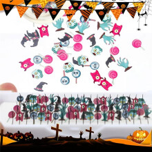 Halloween False Eyelash Extensions Colorful Cosplay Eyelashes Decoration Accessories for Christmas Women Makeup 15MM
