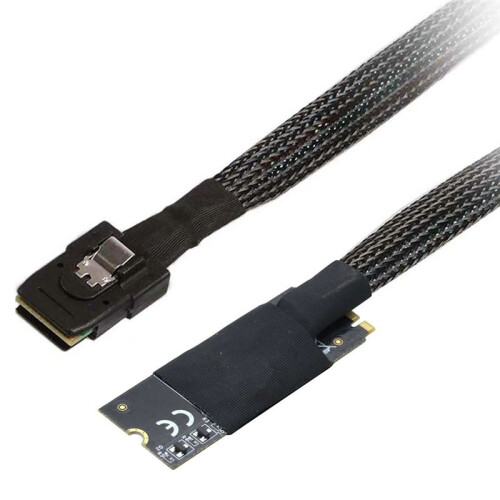 M.2(M-Key NVMe 2260) to  SAS SFF-8087 Plug and  Server High Speed Cable 1m 1