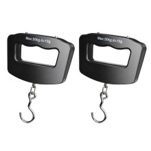 50KG Travel Luggage Scale Portable Handheld Electronic Scale with Hook Weighing, Express Fishing Handheld Scale